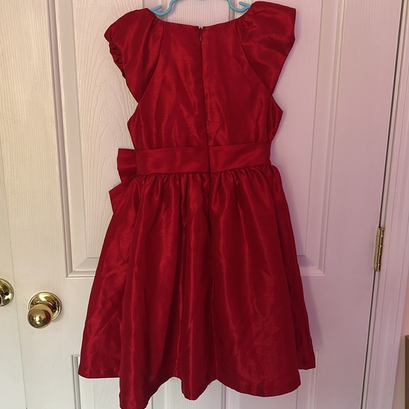 GYMBOREE Red Holiday Dress with Bow Size 7 - Picture 2 of 3